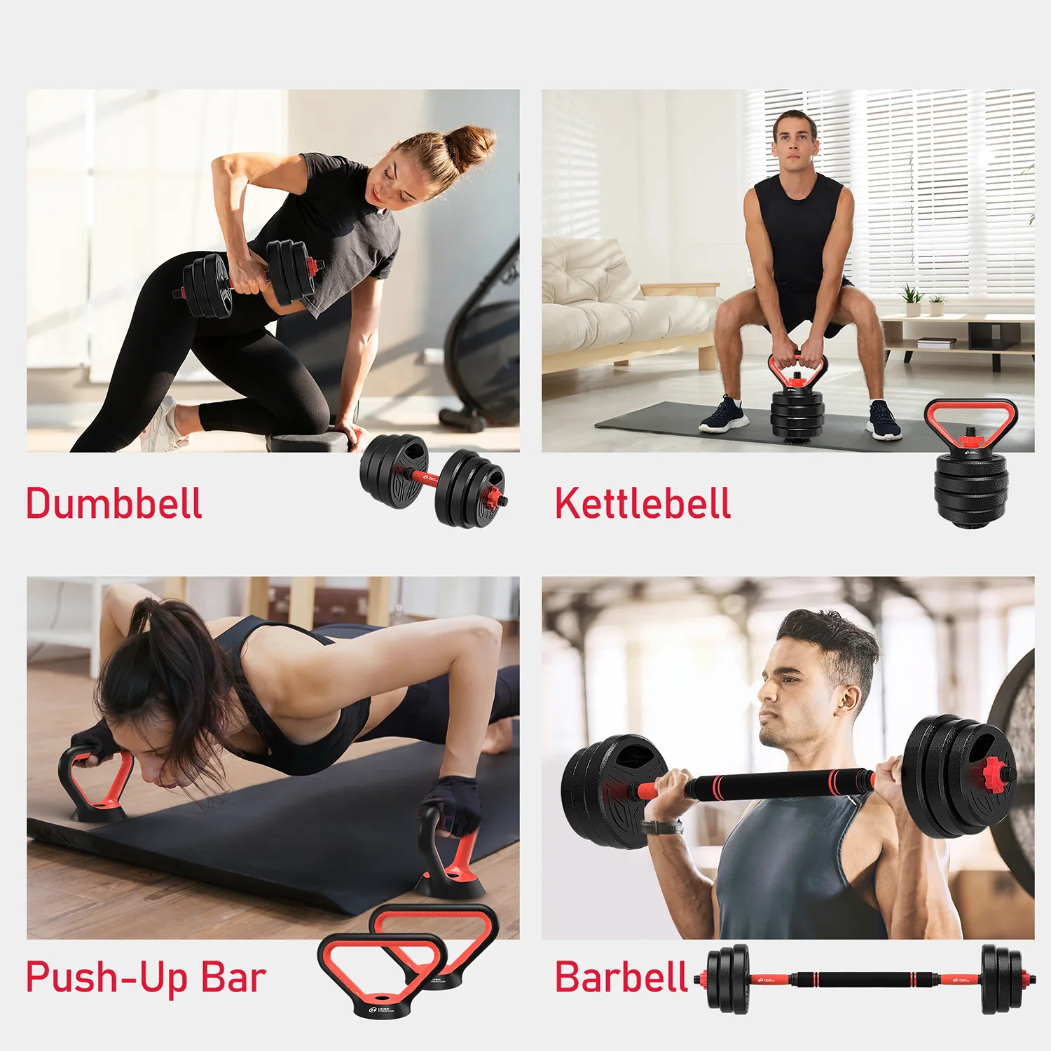 Set Manubri e Bilanciere 20 kg