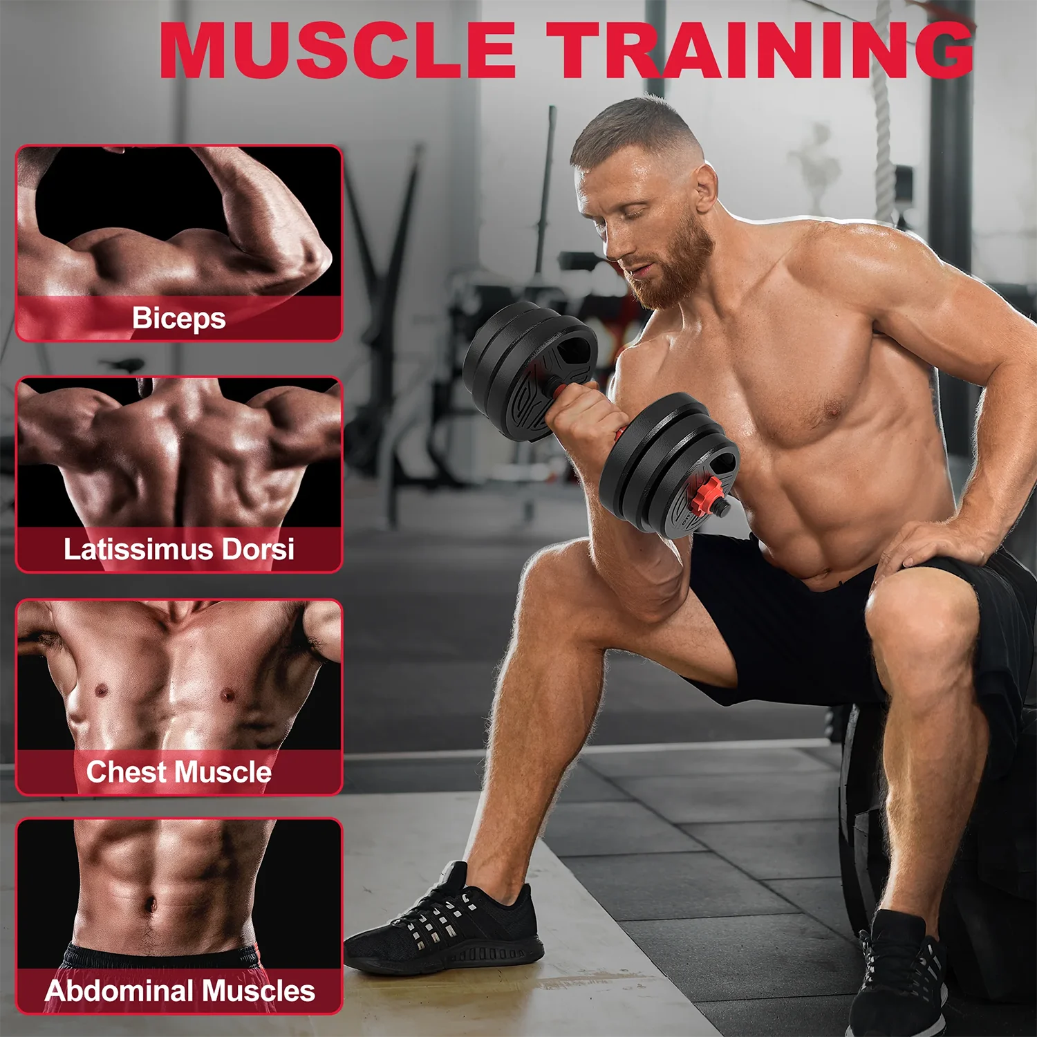 Set Manubri e Bilanciere 20 kg