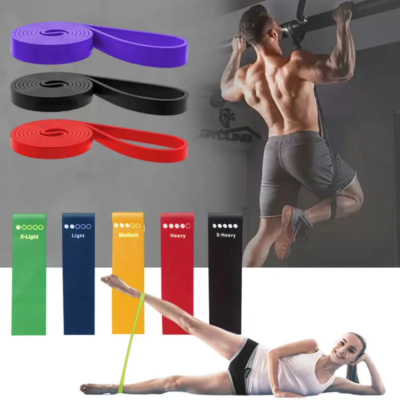 Set da 8 bande elastiche in lattice per yoga e fitness