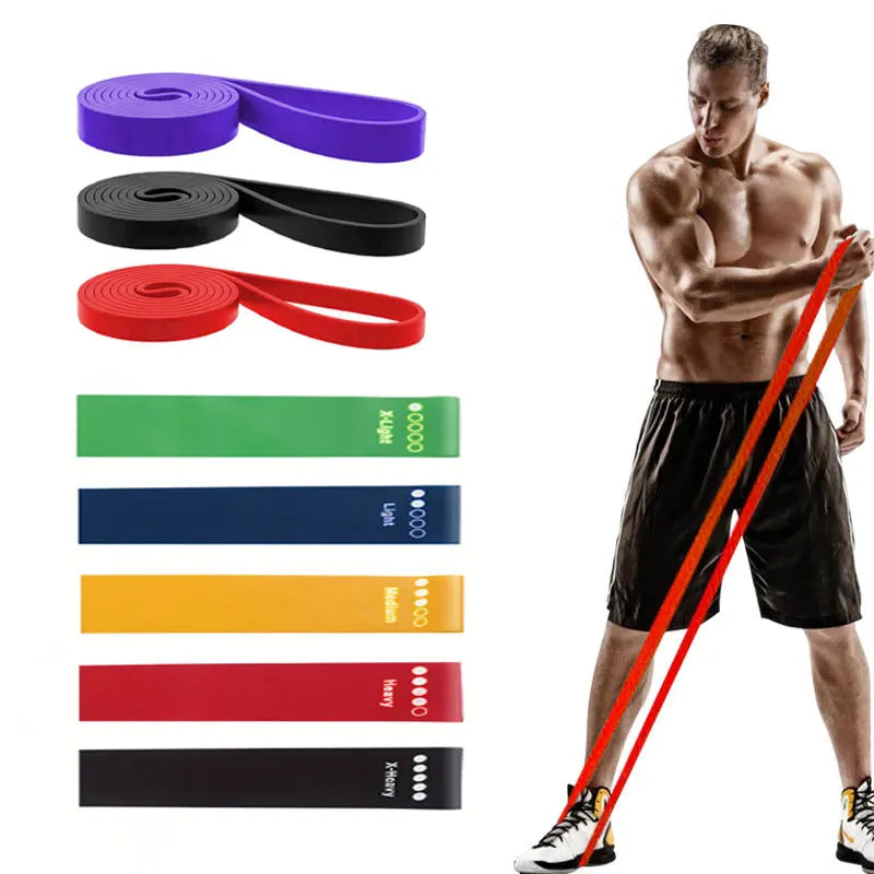 Set da 8 bande elastiche in lattice per yoga e fitness